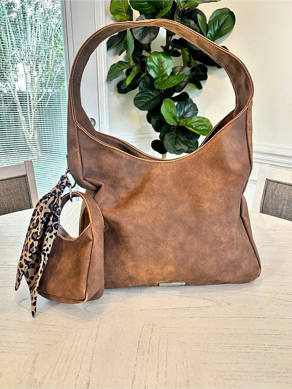 Steve Madden Hobo Bag with matching Pouch & Scarf